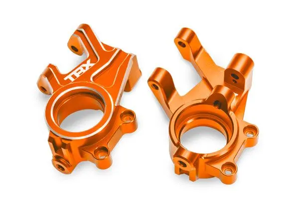 10936-Orng Traxxas Steering Blocks, 6061-T6 Aluminum (Orange) 1