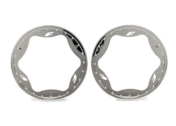 10948-Chrm Traxxas Beadlock Rings, Rear, Chrome (4.3") (2) 1