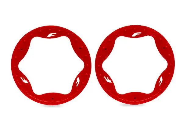 10948-Red Traxxas Beadlock Rings, Rear, Red (4.3") (2) 1