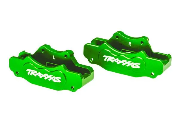 10951-Grn Traxxas Brake Calipers, Front (Green 6061-T6 Aluminum) 1