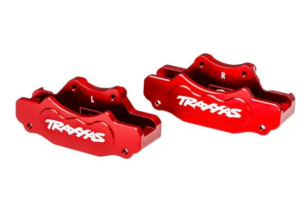 10951-Red Traxxas Brake Calipers, Front (Red 6061-T6 Aluminum) 1