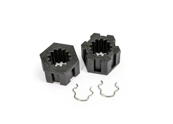10954 Traxxas Wheel Hubs, Hex, Front (2)/ Hex Clips (2) 1
