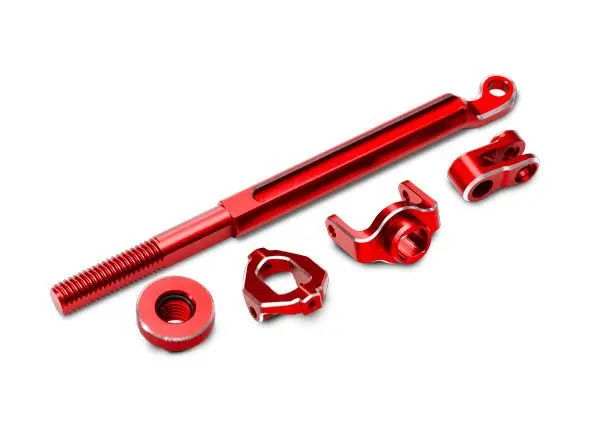10958-Red Traxxas Brake Linkage, Front (Red-Anodized 6061-T6 Aluminum) 1