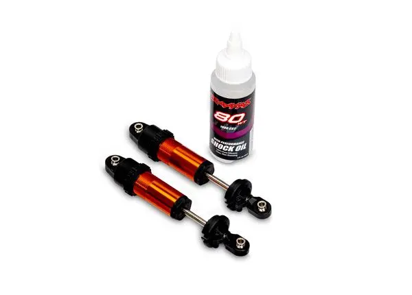 10961-Orng Traxxas Shocks, Gt-Maxx, Front, Aluminum, Orange-Anodized (2) 1