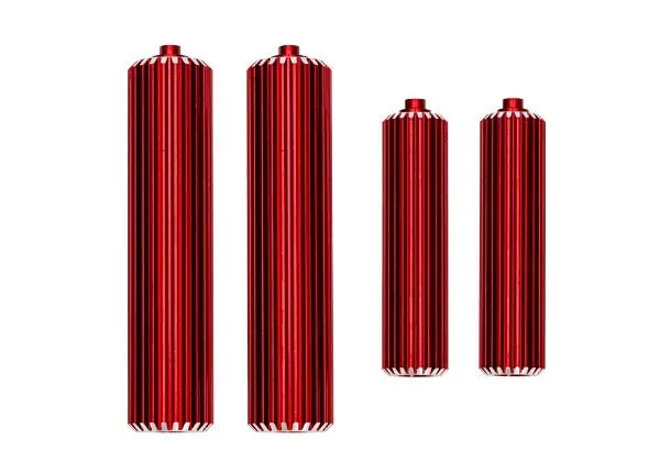 10966-Red Traxxas Reservoirs, Shocks (6061-T6 Aluminum, Red-Anodized) 1