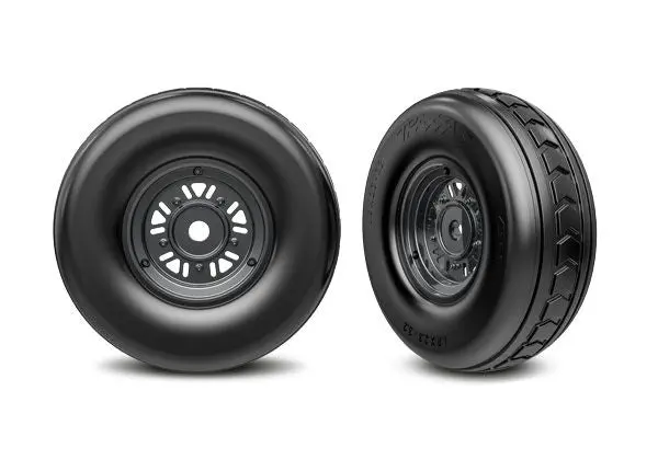 10972-Blkc Traxxas Tires & Wheels Funco Black Chrome Dual Profile (Front) 1