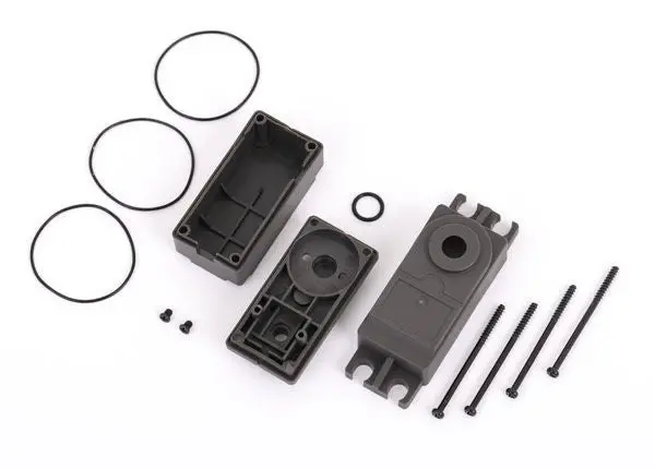 2276 Traxxas Servo Case, Plastic (Top, Middle, Bottom)/ Gaskets/ Hard 1