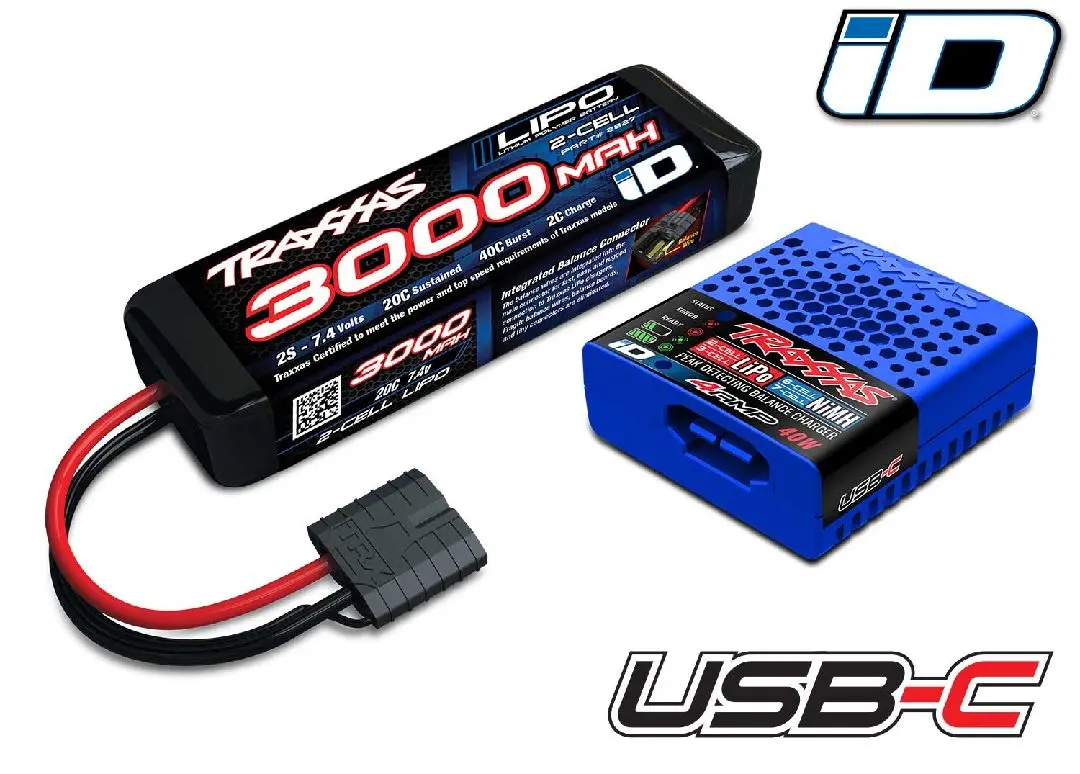 2985-2S Traxxas Battery/Charger Completer Pack (Includes #2985 & #2827X) 1