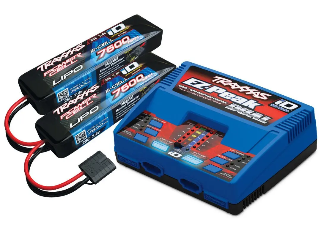 2991 Traxxas Ez-Peak Dual 2S Completer Pack With 2X 7600Mah Lipo 1