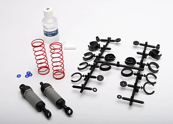 3760A Ultra Shocks (Grey) (Long) (Complete W/ Spring Pre-Load Spacers & Springs) (2) 1