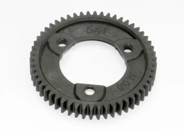 3956R Spur Gear, 54T Tooth (0.8 Metric Pitch, Compatible With 32-Pitch) (Requires #6814 Center Differential) 1
