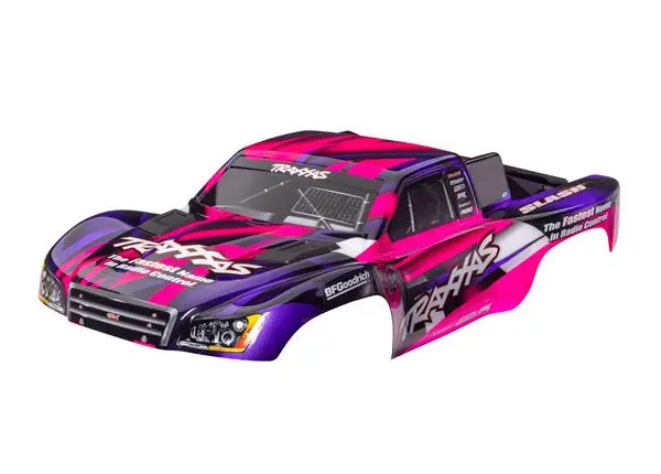 5851-Pink Traxxas Body, Slash 2Wd, Pink & Purple, Painted, Clipless 1