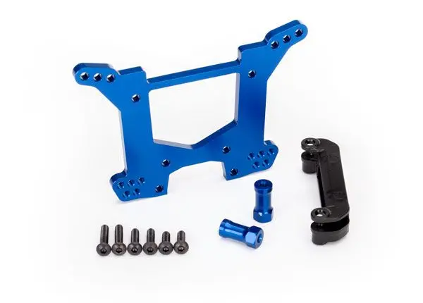 6738X Traxxas Shock Tower, Rear - Blue Aluminum 1