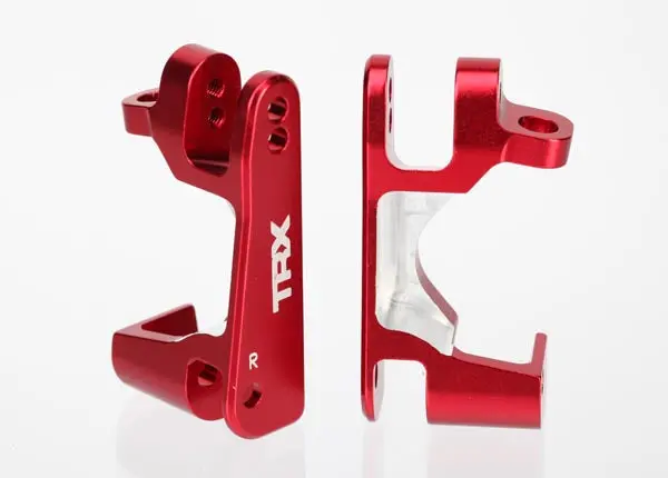 6832R  Caster Blocks (C-Hubs), 6061-T6 Aluminum (Red-Anodized), Left & Right 1