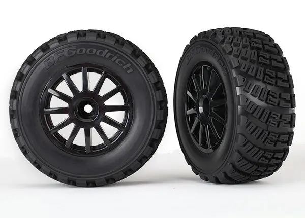 7473T Traxxas Tires & Wheels, Assembled, Glued (Black) 1