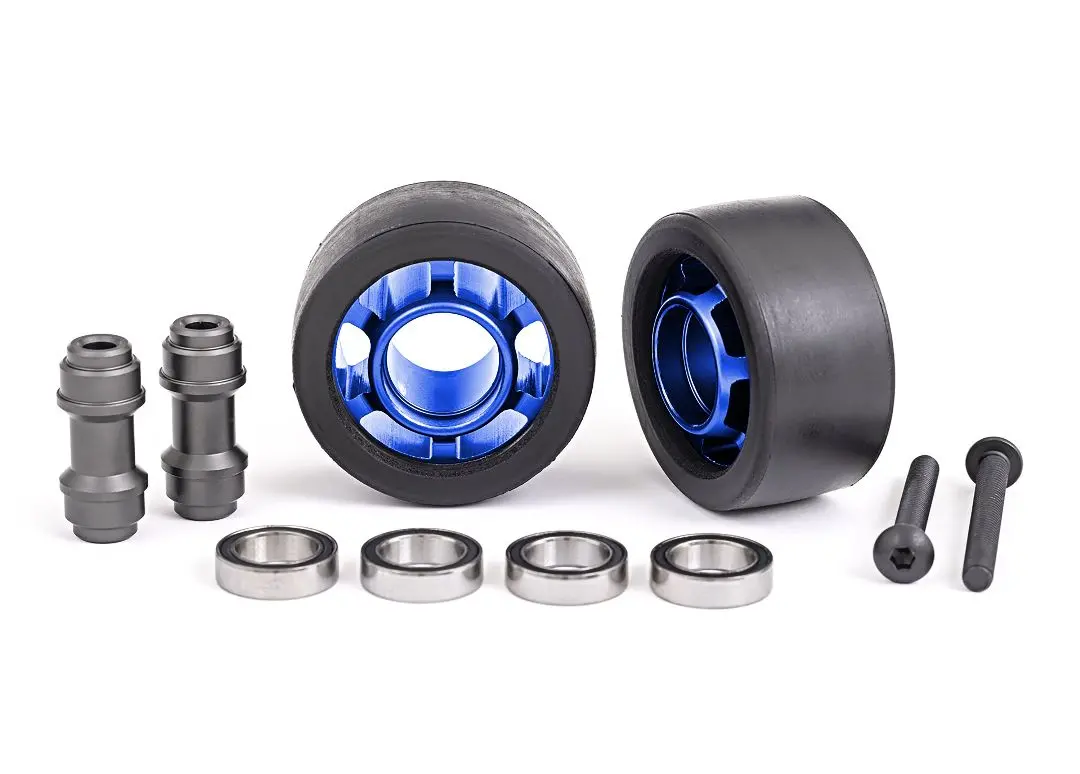 7775X Traxxas Wheels, Wheelie Bar, 6061-T6 Aluminum (Blue) (2) 1