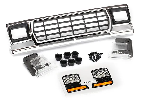 8070 Grille, Ford Bronco/ Grille Retainers (6)/ Headlight Housing (2)/ Lens (2)/ 2.6X8 Bcs (6)/ 2.5X6 Bcs (2) (Fits #8010 Body) 1