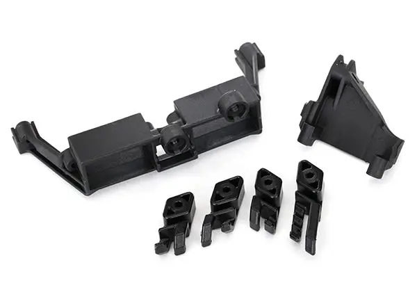 8240X Traxxas Servo Mount, 2-Speed/ Servo Mount, T-Lock/ Wire Clips 1