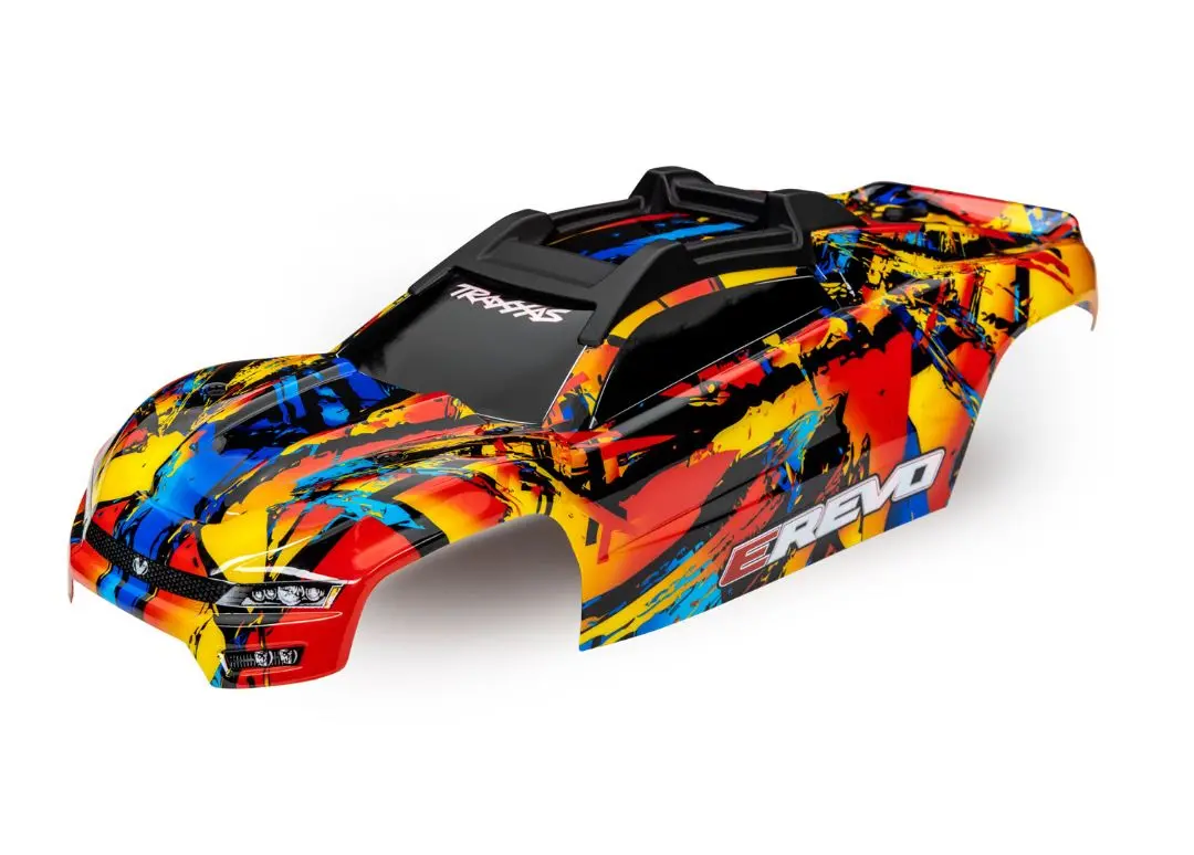 8612 Traxxas Body, E-Revo, Solar Flare (Painted, Decals Applied) 1