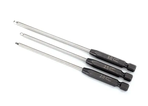 8716X Speed Bit Set, Hex Driver, 3-Piece Ball-End (2.0Mm, 2.5Mm, 3.0Mm), 1/4" Drive 1