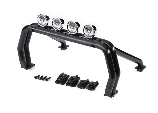 9262R Traxxas Roll Bar, Front And Rear Mounts L/R - Black (4) 1