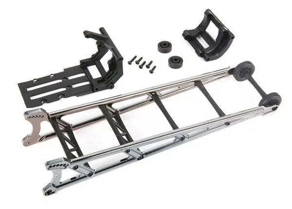 9460X Traxxas Wheelie Bar, Black Chrome (Assembled)/ Wheelie Bar Mount 1