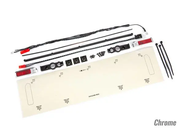 9497R Traxxas Led Lights, Tail Lights (Red)/ Tailgate Trim (Chrome) 1