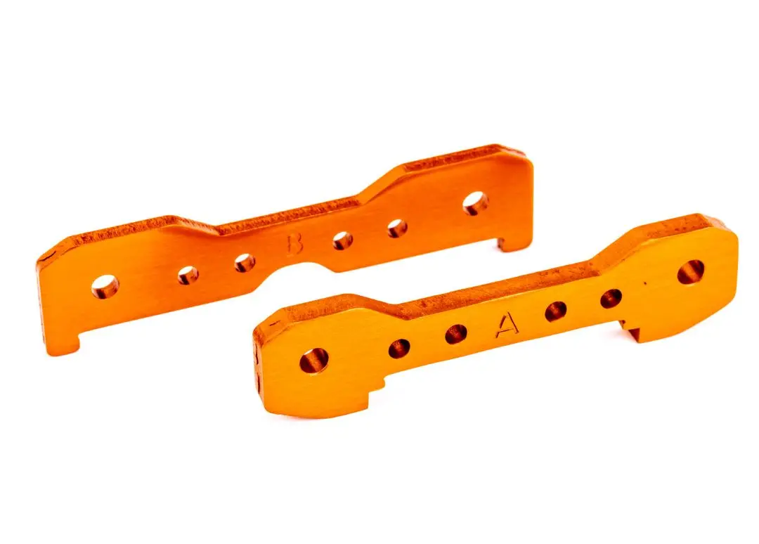 9527T Traxxas Tie Bars, Front, Aluminum (Orange-Anodized) 1