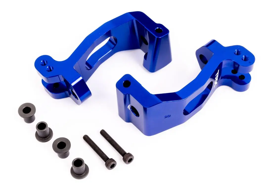 9532 Traxxas Caster Blocks (C-Hubs) - Blue-Anodized 1