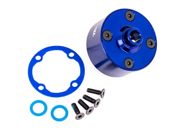 9581X Traxxas Carrier, Differential (Aluminum, Blue-Anodized) 1