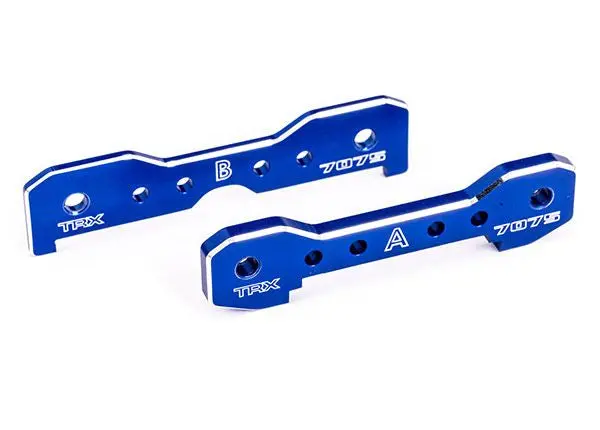 9629 Traxxas Tie Bars, Front, 7075-T6 Aluminum (Blue-Anodized) 1