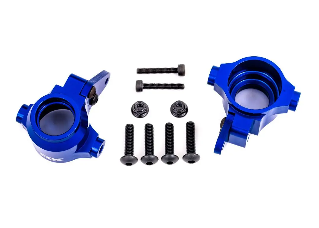 9635X Traxxas Steering Blocks - Blue-Anodized 1