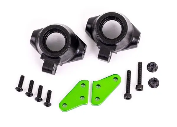 9637G Traxxas Steering Block Arms (Aluminum, Green-Anodized) (2)/ Steering Block  9637G 1