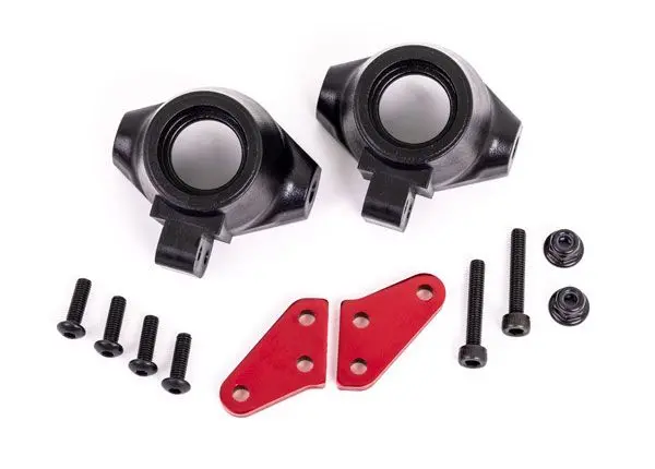 9637R Traxxas Steering Block Arms (Aluminum,  Red-Anodized) (2)/ Steering Block  9637R 1
