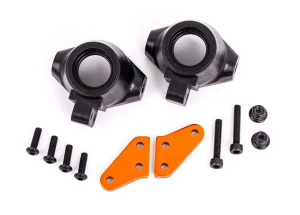 9637T Traxxas Steering Block Arms (Aluminum,  Orange-Anodized) (2)/ Steering Block  9637T 1