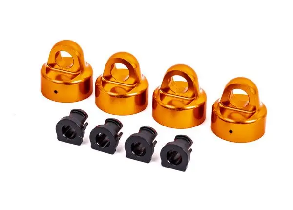 9664T Traxxas Shock Caps, Aluminum (Orange-Anodized), Gt-Maxx Shocks (4)  9664T 1