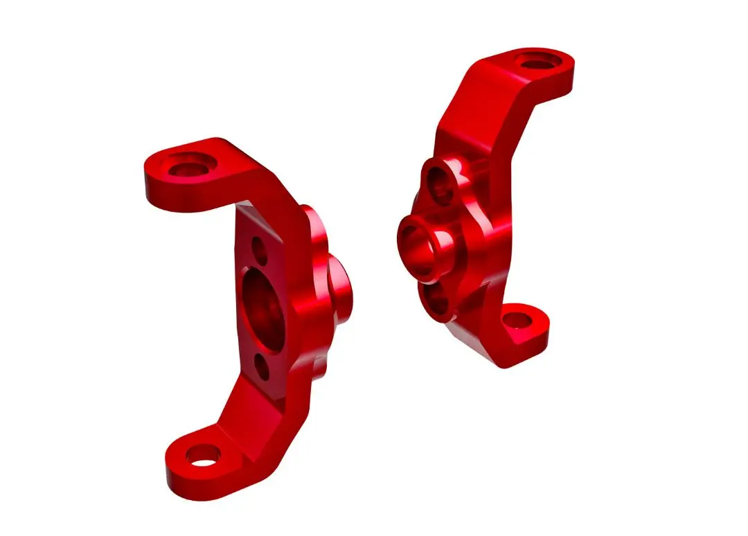 9733-Red Traxxas Caster Blocks, 6061-T6 Aluminum (Red) (Left & Right) 1