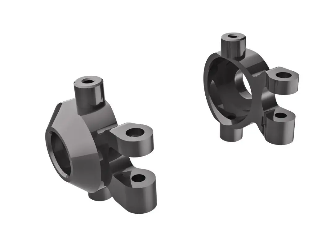 9737-Gray Traxxas Steering Blocks, 6061-T6 Aluminum (Dark Titanium)(2) 1
