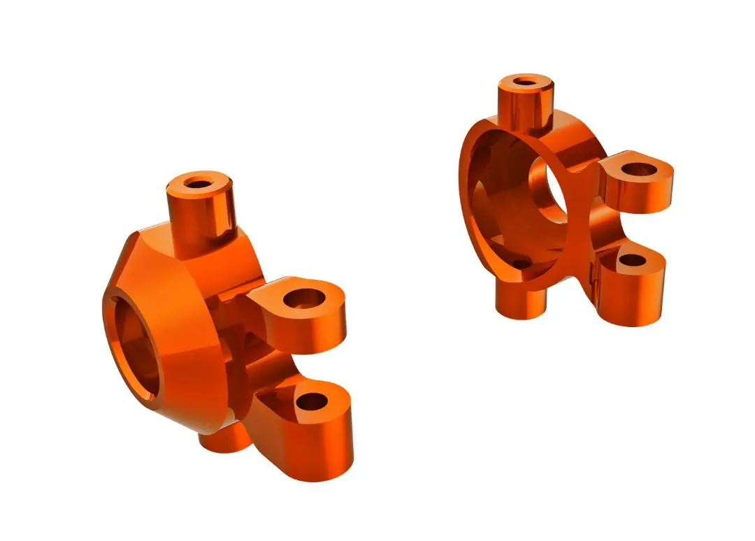 9737-Orng Traxxas Steering Blocks, 6061-T6 Aluminum (Orange)(2) 1