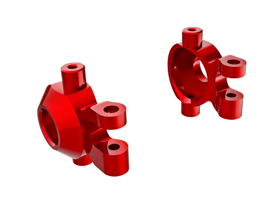 9737-Red Traxxas Steering Blocks, 6061-T6 Aluminum (Red)(2) 1