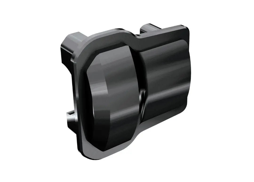 9738 Traxxas Differential Cover, Front Or Rear (Black Chrome) (2) 1