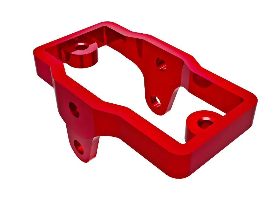 9739-Red Traxxas Servo Mount, 6061-T6 Aluminum (Red-Anodized) 1