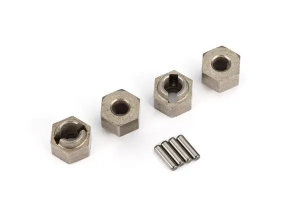 9750A Traxxas Wheel Hubs, 7Mm Hex (Steel) (4)/ Axle Pins (4) 1