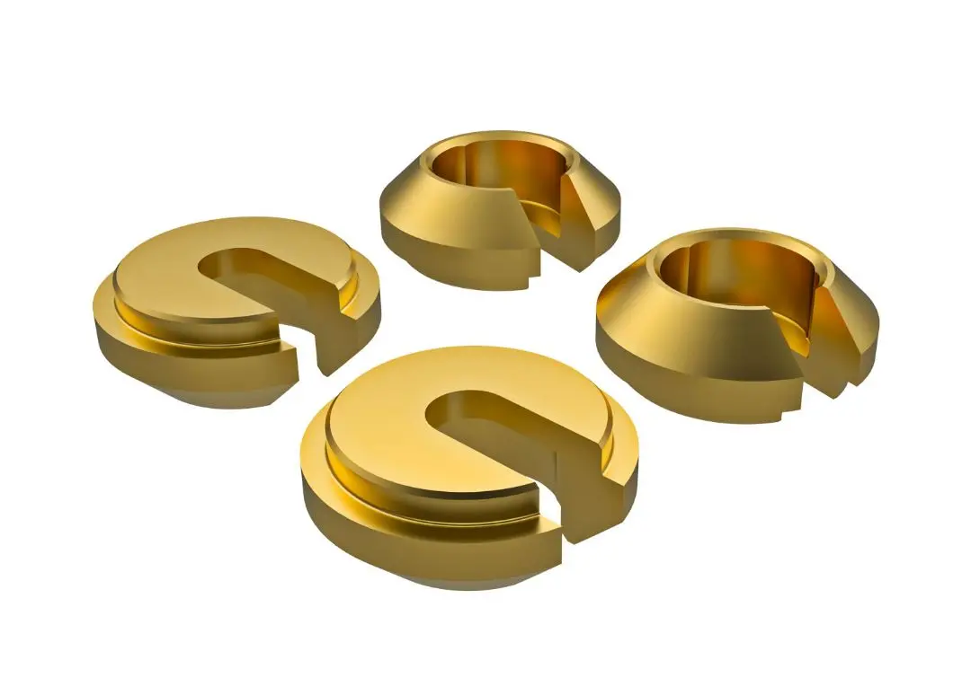 9761A Traxxas Lower Retainer, Shock, Brass (1 Gram) (4) 1
