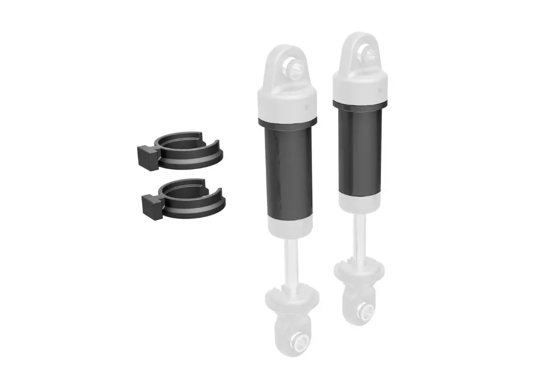 9763-Gray Traxxas Body, Gtm Shock, Aluminum (Dark-Anodized) 1