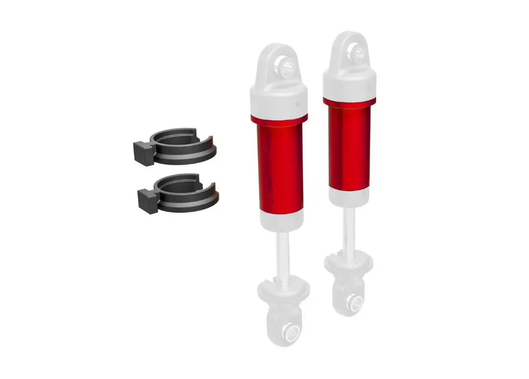 9763-Red Traxxas Body, Gtm Shock, Aluminum (Red-Anodized) 1