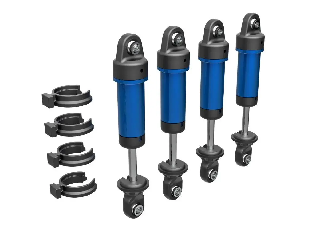 9764 Traxxas Shocks, Gtm, Aluminum (Blue-Anodized) 1