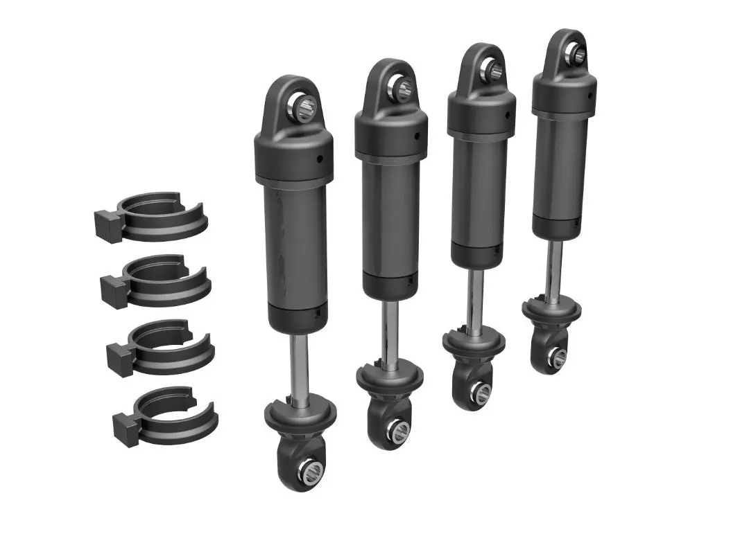 9764-Gray Traxxas Shocks, Gtm, Aluminum (Dark Titanium-Anodized) 1