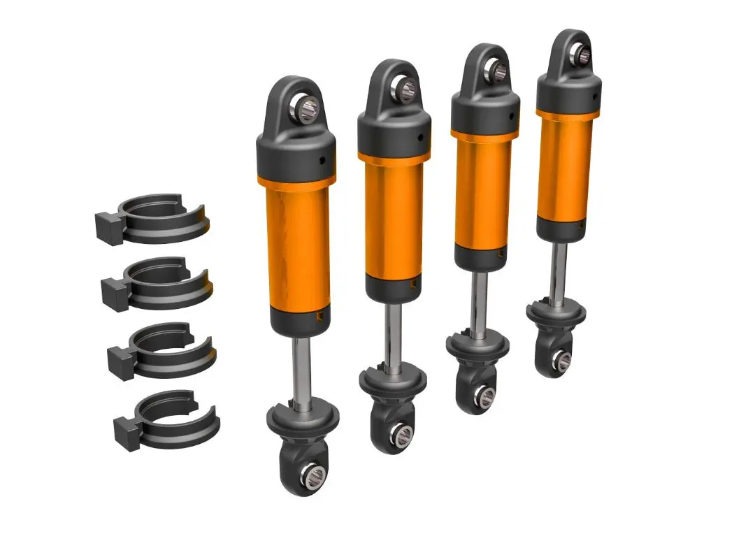 9764-Orng Traxxas Shocks, Gtm, Aluminum (Orange-Anodized) 1