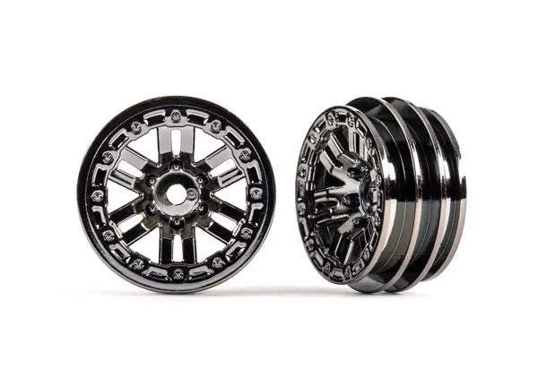 9768 Traxxas Wheels, 1.0" (Black Chrome) (2) 1